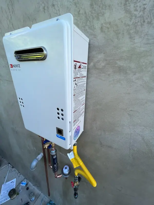Tankless water heater installation for Kennedy homes